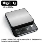 3/5/10kg 0.1g Digital Electronic Kitchen Scale LCD Display Fully Waterproof Stainless Steel Measuring Weighing Baking Tool - Image 12