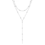 LATS Gold Color Double Layered Long Tassel Chain Necklaces for Women Simple Metal Geometric Bead Choker Necklace Fashion Jewelry - Image 7