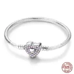 Bracelet Silver 925 Original 17-20CM Star Moon Sun Four Leaf Clover Green Zircon Bracelets Fit DIY Charms Birthday Jewelry Gifts - Image 15