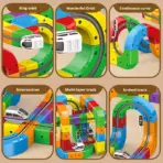 51/62/81/105//123/167PCS Electric Magical Track Train 3D Building Tracks Cube Rails STEM Educational Toys Birthday Puzzle Gift - Image 6
