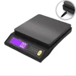 Digital Electronic Kitchen Scale Waterproof Stainless Steel Measuring Scale with LCD Display 5kg/0.1g 10kg/1g Rechargeable
