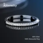 100% Pass Diamond Tester Pen Moissanite Ring Matching Wedding Diamond Band for Women 925 Sterling Silver Female Single Tail Ring - Image 15