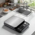 3/5/10kg 0.1g Digital Electronic Kitchen Scale LCD Display Fully Waterproof Stainless Steel Measuring Weighing Baking Tool - Image 5