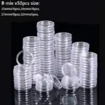 10-100pcs 21/23/25--45mm Coinning Capsules Storage Box Clear Plastic Coinning Cases Holders Protector Coinning Capsules Storage - Image 27