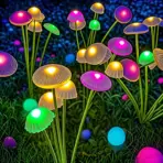 Solar Garden Lights Dual Mode LED Solar Mushroom Lights Waterproof Decor Yard Patio Pathway Jellyfish for Garden Ambiance - Image 8
