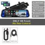 10"  Dash Cam 4K 3840*2160P Car Dvr Carplay Android Auto GPS 5G WIFI AUX Stream RearView Mirror Dashcam Camera Drive Recorder FM - Image 11