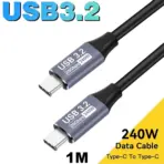 8K USB4 Type C Cable 40Gbps 240W PD3.1 QC4.0 For Samung Thunderbolt 4 Fast Charging Cable Thunderbolt3 USB C to C Data Transfer - Image 20