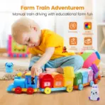 Montessori Farm Train/Surprise Party Set for Toddlers Learning Counting, Matching & Sorting Fine Motor Skills,Preschool Toy Gift - Image 2