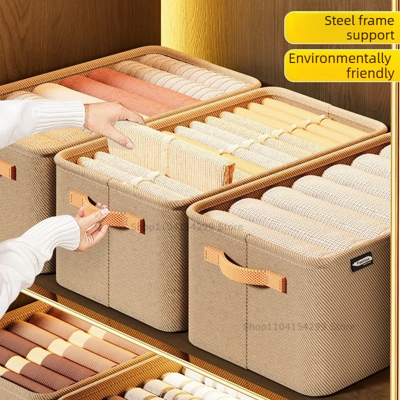 S757a61a668b84f0c9ce292c1fbe5a37dI.webp Closet Organizer Drawer Organizers Jeans Pants Storage Box Wardrobe Clothes Organizer Drawers Organizer for Socks T-Shirt - Image 1