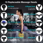 Fascia Massage Gun Shoulder Massage Machine Electric Muscle Massager Gun High Frequency Back Waist Neck Body Massage with Handle - Image 5