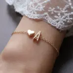 LATS Fashion Tiny Heart Dainty Necklace Gold Silver Color 26 Letter Name Choker For Women Pendant Bracelets Jewelry Gift - Image 5
