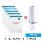 Reusable Vacuum Food Storage Zipper Bags Set Electric Handheld Vacuum Sealer Pump Sous Vide Bags USB Rechargeable BPA Free - Image 14