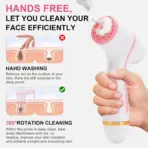Electric Facial Cleansing Brush Sonic Rotating Face Cleaner Deep Pore Cleansing Brush Face Massager Waterproof Skin Care Tool - Image 4