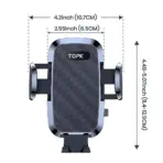 TOPK D36T Gravity Car Phone Holder Air Vent Clip Auto-Grip Mobile Stand Universal Support for iPhone 15 14 Samsung Xiaomi - Image 2