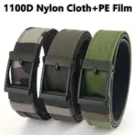 TUSHI Hard Thickened gun hanging double-layer nylon cloth tactical belt for Men versatile outdoor automatic buckle men's belt - Image 2