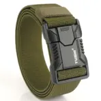 TUSHI Aluminum Alloy Quick Release Pluggable Buckle Elastic Belts For Men Durable Tactical Belt Cowboy Outdoor Army Belt Hunting - Image 10