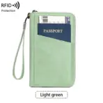 Anti theft RFID shielded passport clip travel wallet waterproof PU ticket storage bag multifunctional passport wallet - Image 8