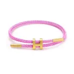 Versatile And Atmospheric H-Shaped Buckle Stainless Steel Rope Bracelet Adjustable Bracelet Titanium Steel Waterproof for Men - Image 5
