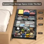 Space-Saving Under Bed Lockers Pull Out Storage with Wheels & Lids Fits Shoes Clothes Ideal for Dorm Bedrooms Storage Box - Image 6