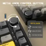 AJAZZ AK820/AK820 Pro Mechanical Gaming Keyboard Tri-Mode Bluetooth 5.1 Wireless Wired Knob Hot Swap Gasket Custom Keyboard - Image 3