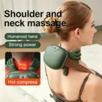 Wireless Neck Cervical Trapezius Kneading Massage Shawl 4D Bionic Finger Neck Shoulder Massager Brushless Motor Neck Masajeador - Image 4