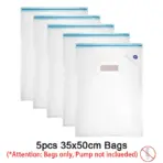 Reusable Vacuum Food Storage Zipper Bags Set Electric Handheld Vacuum Sealer Pump Sous Vide Bags USB Rechargeable BPA Free - Image 7