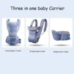 Newborn Ergonomic Baby Carrier Backpack Infant Baby Hipseat Carrier Front Facing Ergonomic Kangaroo Baby Wrap Sling Travel - Image 4