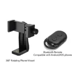 360° Rotating Phone Tripod Mount 1/4 Screw Phone Clip Holder Tripod Bluetooth Remote Extension Pole for iPhone Vlog 1/2/5 Pack - Image 9