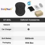 SinoTrack Magnet 4G Waterproof Car GPS Tracker ST-905/ST-915 Vehicle Locator Long Standby 10000mAH Battery with Free APP - Image 10