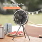 HOMEFISH Portable Rechargeable Camping Fan 4000mAh 10000mAh Wireless Ceiling Desktop Fan with Power Bank LED Light - Image 2