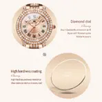 OLEVS Original Diamond Watch for Women Fashion Elegant Stainless Steel Waterproof Quartz Wristwatch Luxury Ladies Dress Watches - Image 3