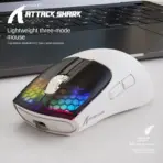 X5 Attack Shark 2.4G Wireless Bluetooth Mouse 3 Modes RGB  PAW3212 Sensor 4000DPI Optical Mouse for PC Laptop Office Gaming