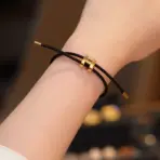 Versatile And Atmospheric H-Shaped Buckle Stainless Steel Rope Bracelet Adjustable Bracelet Titanium Steel Waterproof for Men