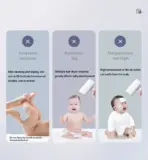 Cordless Baby Hair Dryer for Infant Kids Mini Hair Blow Dryer Rechargeable Low Noise Gentle Heat for Baby Butt Skin Safe - Image 2