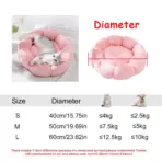 40-90cm 6 Sizes Round Pet Bed for Large Dog Bed Super Soft Cat Bed Plush Dog House for Medium Dog House Winter Warm Sleeping - Image 8