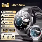 LAXASFIT 2026 New Smart Watch Bluetooth Call Fitness Tracker Heart Rate Monitor Music Player Gift for Men Women Sports