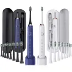 Sonic Electric Toothbrush Smart Ultrasonic Dental Teeth Whitening Rechargeable Adult Tooth Brush Sarmocare S100 With8 Brush Head