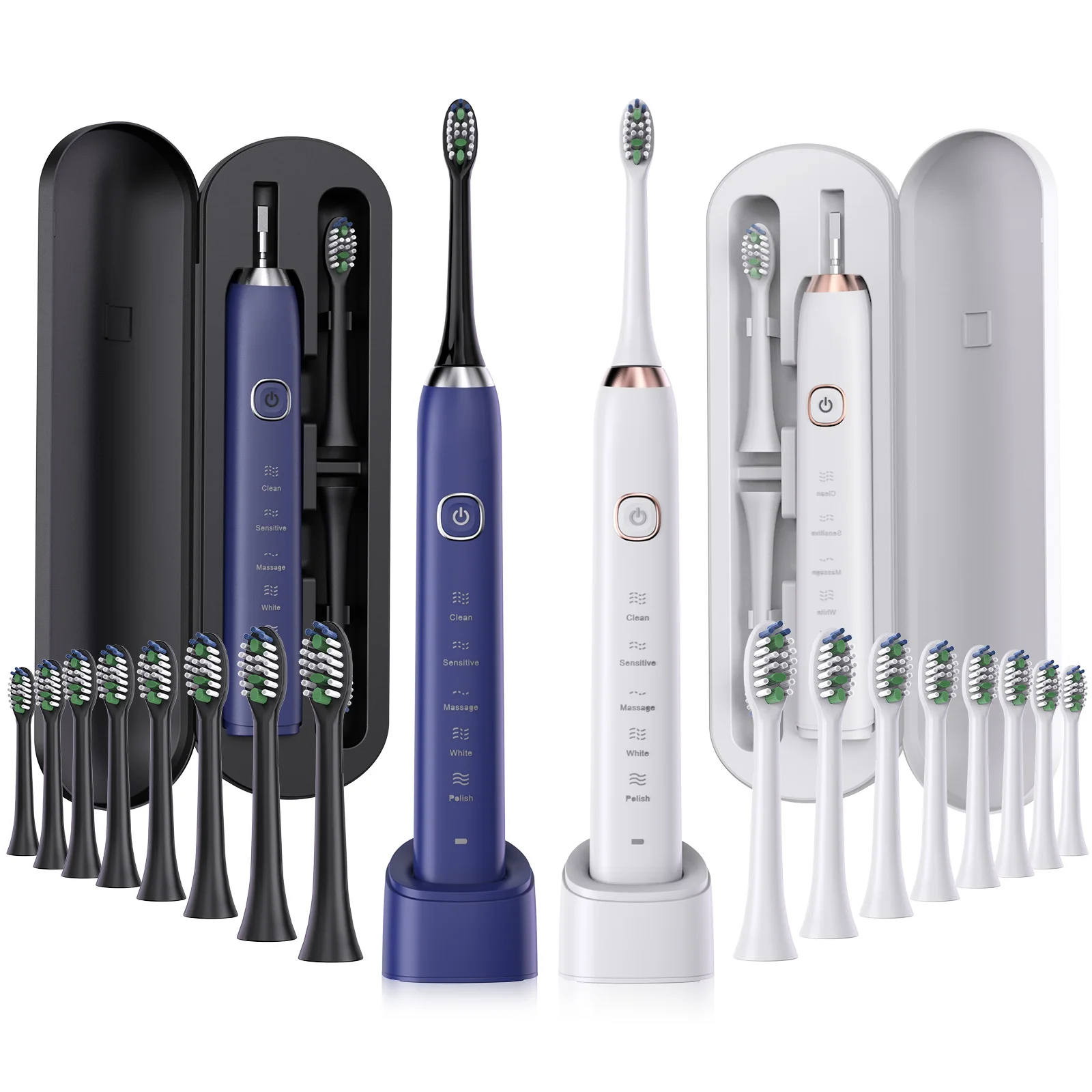 S7fcaf96a26a24a99833cf29dab63bc44U.webp Sonic Electric Toothbrush Smart Ultrasonic Dental Teeth Whitening Rechargeable Adult Tooth Brush Sarmocare S100 With8 Brush Head - Image 1
