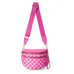 DOYOGI Black and White Checkered Spacious Bum Bag Crossbody Bags for Women Nylon Travel essentials Mommy Bag Diaper Bag  for Mom - Image 8