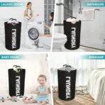 Extra-Large Waterproof Laundry Basket with Padded Handle - Foldable, Multi-Purpose Storage for Bathroom, Laundry Room, Balcony - Image 4