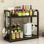 1pc 2-Tier Metal Countertop Shelf - Space Saving Organizer for Coffee, Mugs & Condiments, Rustproof Kitchen Rack - Image 6