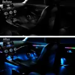 18IN1 Full Color Streamer Car Ambient Lights RGB 64 Color Universal LED Interior Hidden Acrylic Strip Symphony Atmosphere Lamp - Image 5