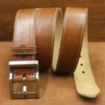 Natural cowhide belt for men's hard metal buckle soft original cowhide mens leather belt unique texture real leather jeans belt - Image 19