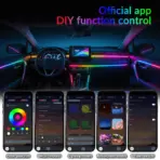 Car Interior Symphony LED Ambient Light Acrylic Kit APP Control Multiple Modes RGB Neon Automobile Atmosphere Decorative Lamp - Image 4
