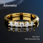 100% Pass Diamond Tester Pen Moissanite Ring Matching Wedding Diamond Band for Women 925 Sterling Silver Female Single Tail Ring - Image 12