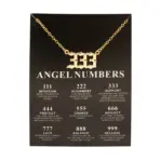 New Angel Number 777 Necklace For Women 111 222 333 444 555 666 888 999 Pendant Gold Color Chain Female Jewelry With Card - Image 6