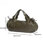 Sac à main à bandoulière Simple pour femmes, sac Boston élégant et polyvalent, sac de travail intérieur en Polyester doux - Image 6