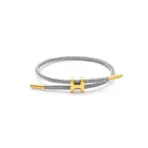 Versatile And Atmospheric H-Shaped Buckle Stainless Steel Rope Bracelet Adjustable Bracelet Titanium Steel Waterproof for Men - Image 8