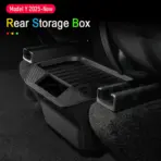 Rear Seat Storage Box for Tesla Model Y Juniper 2025 2026 Organizer Center Console Bins Backseat Trash Can Garbage Accessories - Image 2