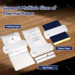 Portable A4 Thermal Printer Bluetooth Photos PDF Document Printing Machine Folded Rolls Paper For Office Work Home School Travel - Image 5